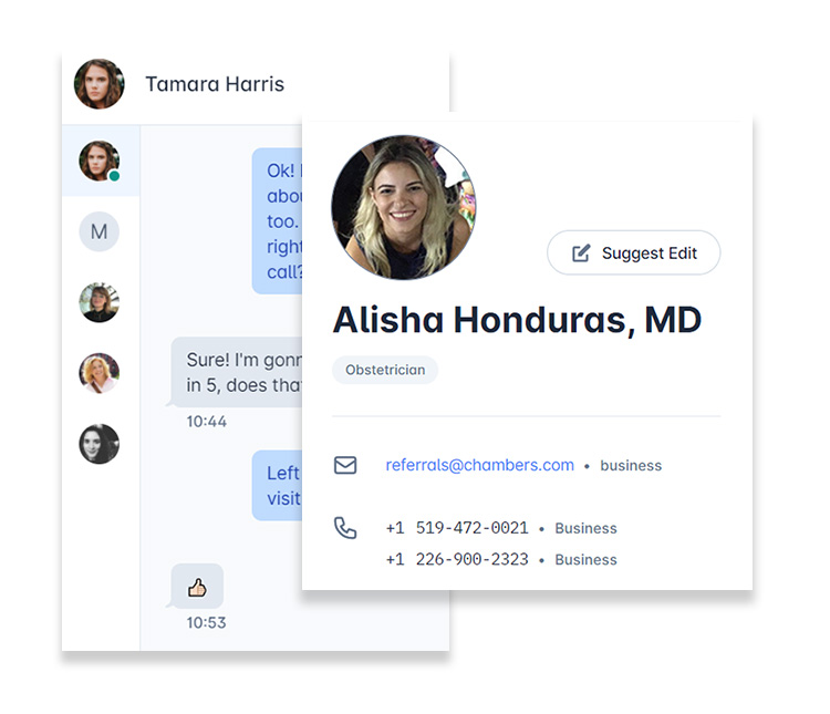 Real-time messaging and shared notes