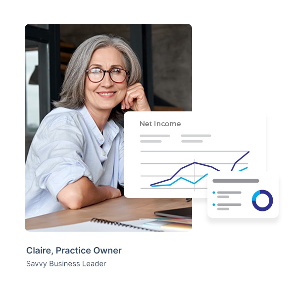 Claire, a practice owner